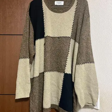 패치워크 니트 스웨터
