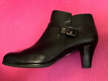 REGAL 가죽 숏부츠 23cm 블랙 사이드 지퍼