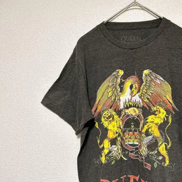 QUEEN 공식 그래픽 프린트 반팔 T셔츠 [ S ] 다크 그레이