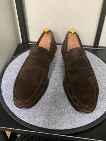 [ 새상품급 ] 산토니 Santoni 스웨이드 로퍼 브라운