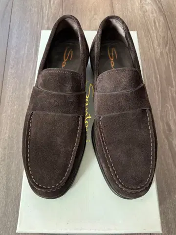 [ 새상품급 ] 산토니 Santoni 스웨이드 로퍼 브라운