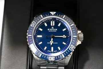 EDOX 넵튠 자동 다이버 워치 1000m 방수