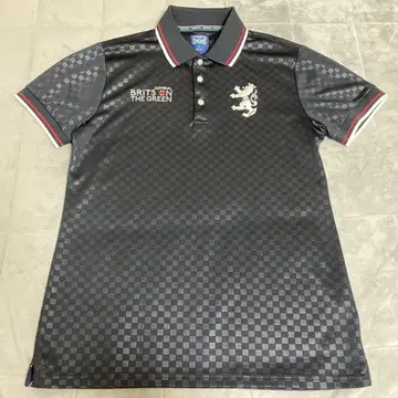 Admiral 체크 무늬 블랙 피케 셔츠 L