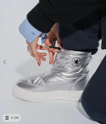 CONVERSE x Spick & Span 부츠 실버 23cm