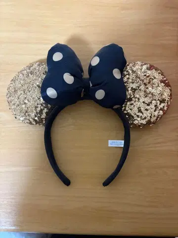디즈니 머리띠 네이비 골드