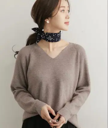 거의 새상품 어반 리서치 DOORS 울 아제 리브 루즈 니트 풀오버