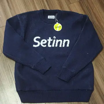 새상품 Setinn Jacquard Knit 네이비 자카드 니트 S