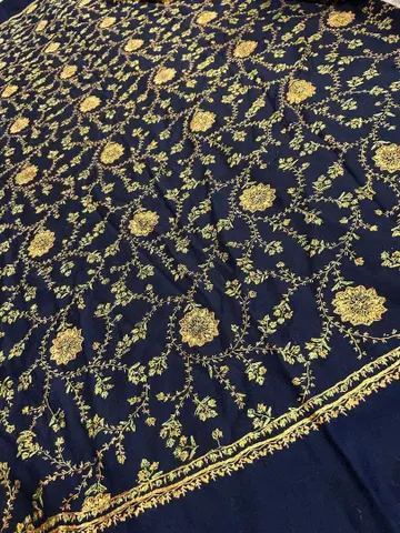 인도 수제 자수 모직 대형 스톨