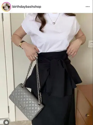 birthdaybath M 사이즈 플레어 페플럼 타이트 스커트