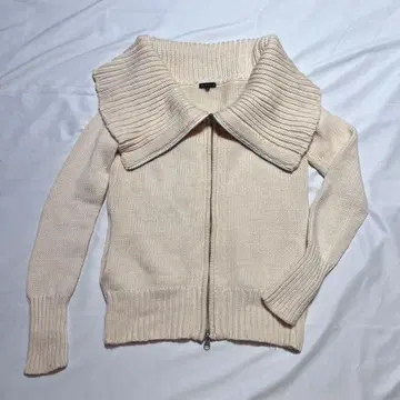 띠어리 theory 2WAY 니트 오프숄더 세일러 카라 더블 지퍼