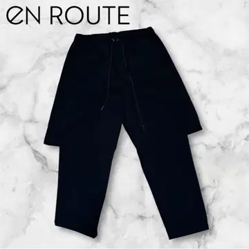 eN ROUTE 앙루트 팬츠 레이어드 디자인 블랙