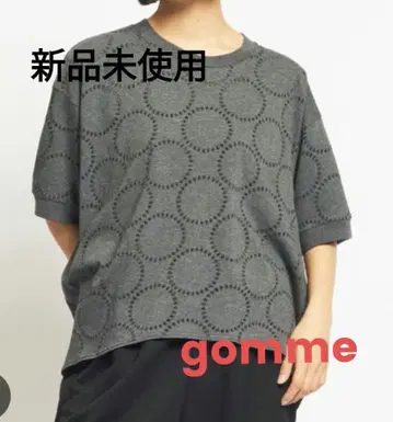 gomme 미사용 새상품 홀드 도트 천축 벌룬 T셔츠 마키 히로시게