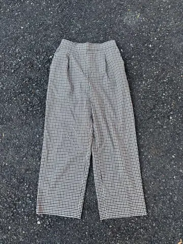 90s no brand 깅엄 체크 와이드 팬츠 cityboy y2k