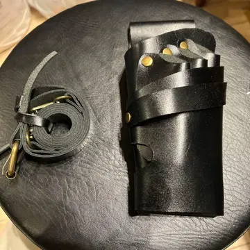 심플 시저 케이스 블랙 3정 핸드메이드 벨트 포함