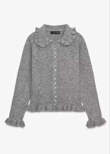 ZARA 프릴 장식 니트 가디건