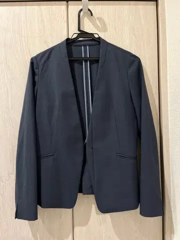 GREEN LABEL RELAXING 노카라 자켓 네이비