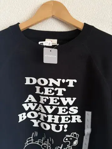 새상품 GU 스누피 헤비웨이트 스웨트 셔츠 블랙