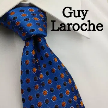 기라로쉬 고급 실크 넥타이 올 패턴 바이올렛 블루