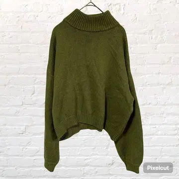 11284 MURUA 무루아 초커 디자인 니트 스웨터 카키