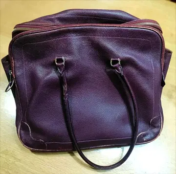 Giorgio Armani 가죽 버건디 조르지오 아르마니