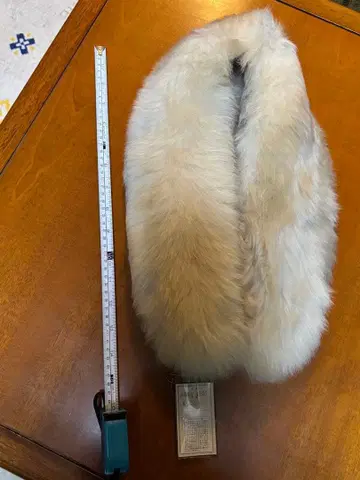 아이보리 퍼 숄