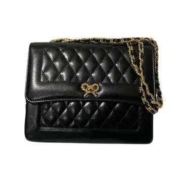 새상품급 키미지마 kimijima 천연 가죽 숄더백 골드 금장 장식 체인