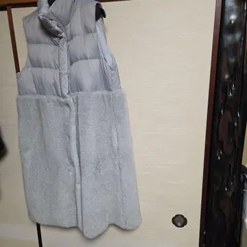 그레이 다운 플리스 베스트 사이즈 9