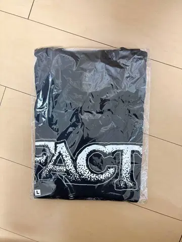 FACT 로고 티셔츠 블랙 L 사이즈