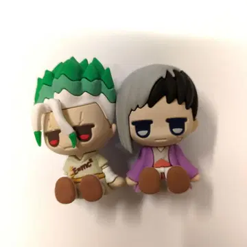 Dr.STONE 러버 피규어 센쿠&겐 2개 세트 다이소