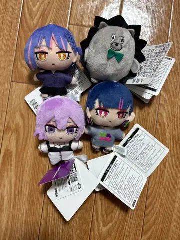 계속 한밤중이면 좋을 텐데 봉제 인형 마스코트 4개 세트