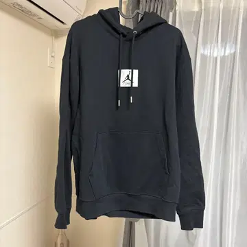 조던 블랙 후드티 L