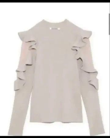 SNIDEL 프릴 소매 니트 풀오버