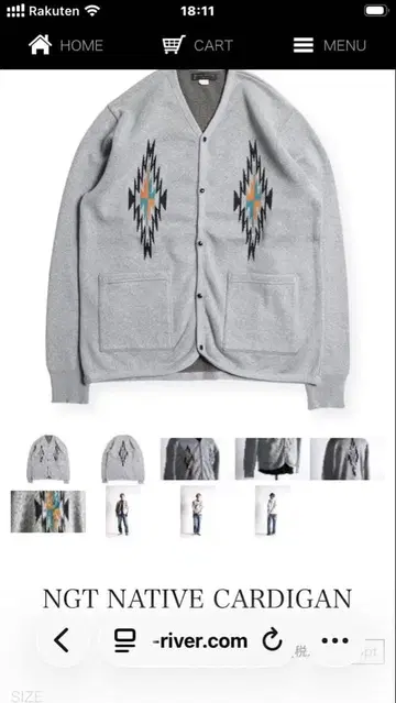 WESTRIDE NGT NATIVE CARDIGAN 그레이 42(XL)