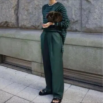 MACHATT 보더 도킹 풀오버 그린 x 그레이