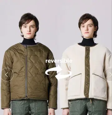 TAION 밀리터리 리버서블 크루넥 다운 자켓