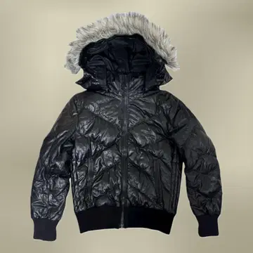 아카이브 코팅 퍼 다운 재킷 오피움