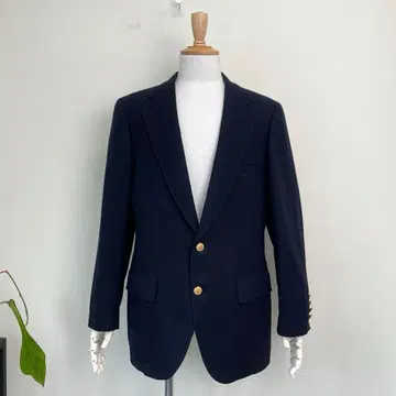 80s 90s USA Dillard's 골드 버튼 네이비 블레이저 빈티지