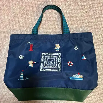 파밀리아 KINOKUNIYA 바다 테마 고베 한정판 자수 토트백