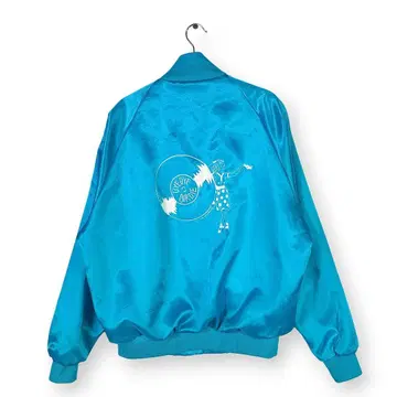 80s 바이바이 버디 USA 나일론 자켓 바시티 자켓 새틴 M