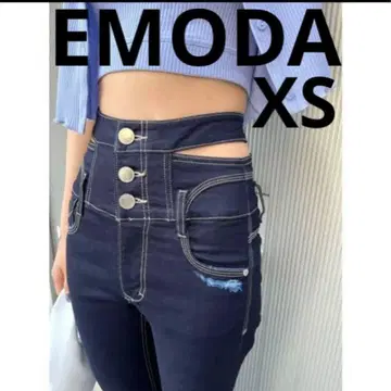 EMODA 사이드 오픈 하이웨스트 플레어 바지