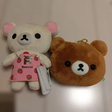 리락쿠마 봉제 인형 릴 부착 패스 케이스 차이로이코구마 코리락쿠마