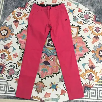 핑크 스트레이트 팬츠 여성용