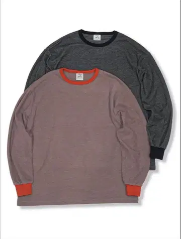 CONNETT COMFORTABLE BORDER TEE 블랙 x 그레이