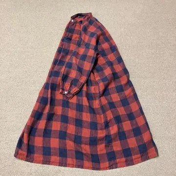 HEAVENLY (헤븐리) 블록 체크 린넨 원피스