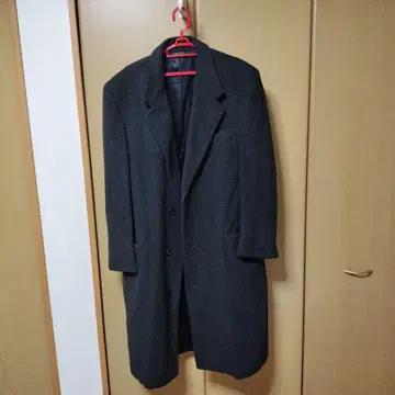 카멜 헤어 다크 그레이 체스터 코트