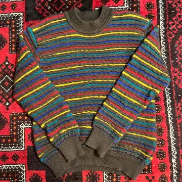 90s 이탈리아제 CORSINI 멀티 컬러 스트라이프 니트 M