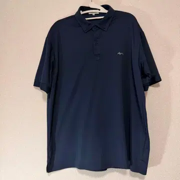 린넨 대학 부속 고등학교 여름용 네이비 피케 셔츠