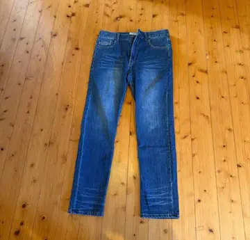 허리 86 빌번 다크 블루 스트레이트 데님 청바지