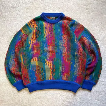 빈티지 호주산 올 패턴 3D 니트 쿠지 스타일 디자인