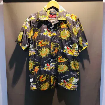 BEAMS 하와이안 셔츠 M 사이즈 블랙